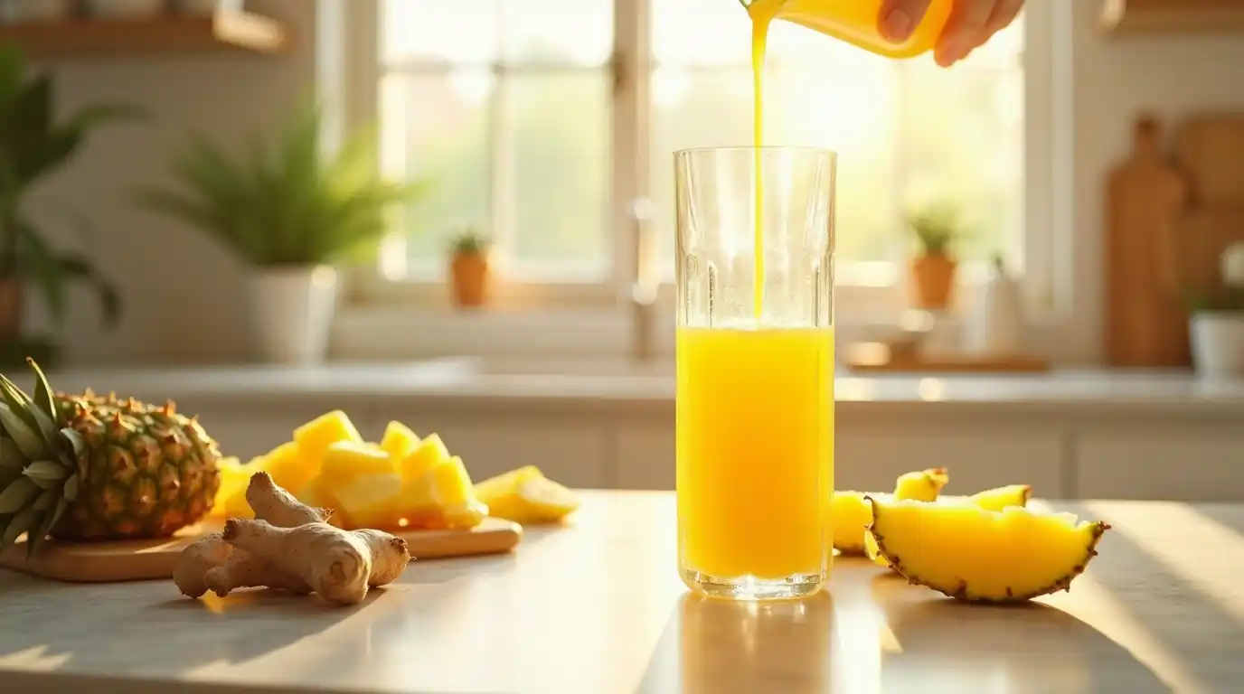 Pineapple Ginger Juice in kitchen