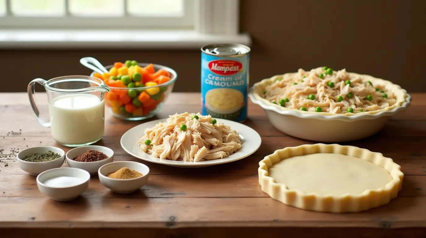 Chicken Pot Pie with Cream of Chicken Soup ingredients