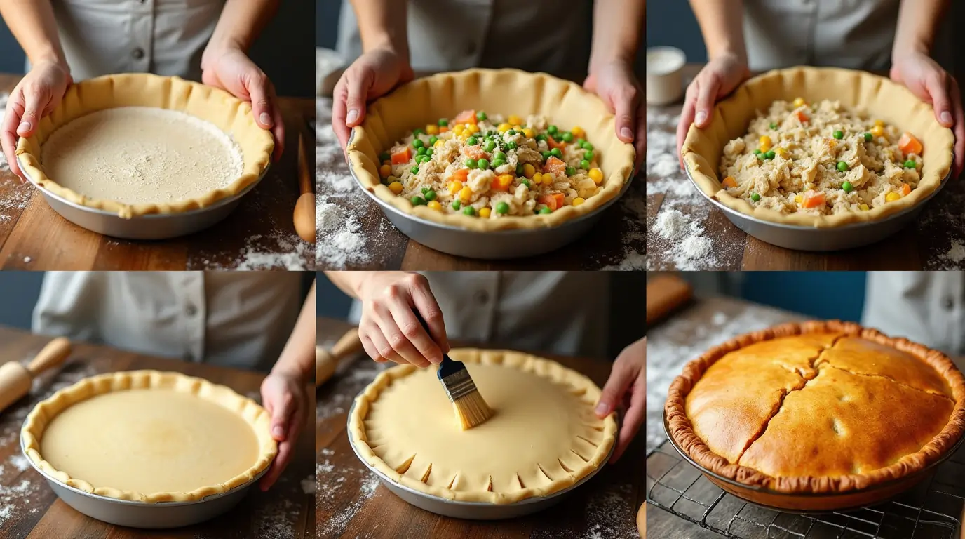 Chicken Pot Pie with Cream of Chicken Soup step by step