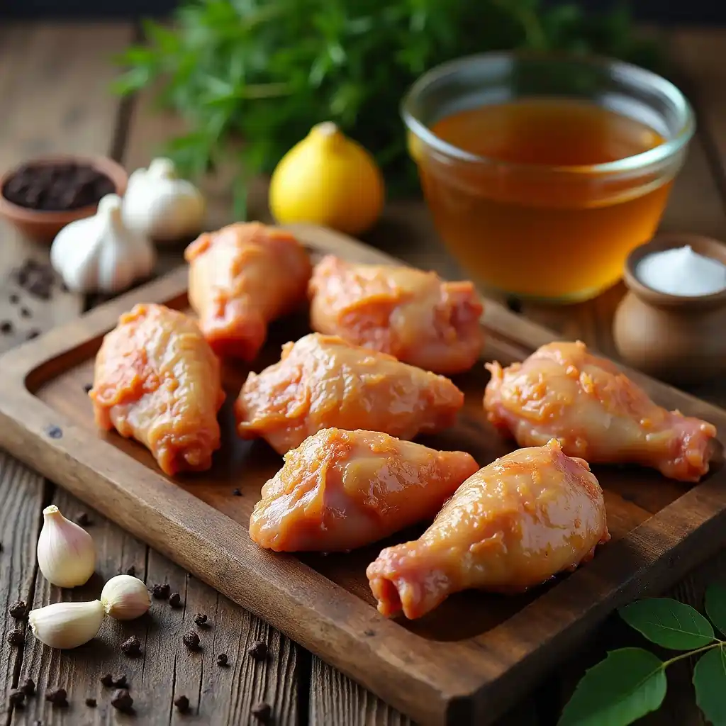 Perfectly Brined Chicken Wings with Ingredients