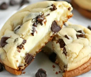 Chocolate Chip Cheesecake Cookies Freshly Baked