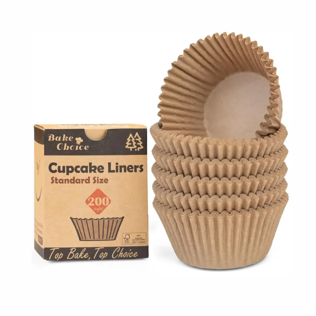 Colorful greaseproof cupcake liners for baking