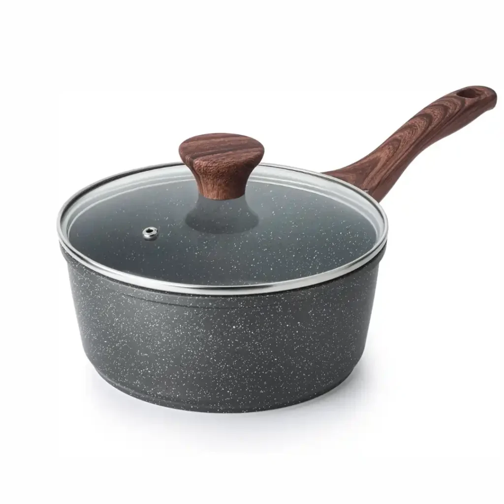 Nonstick saucepan for cooking custard and chocolate ganache