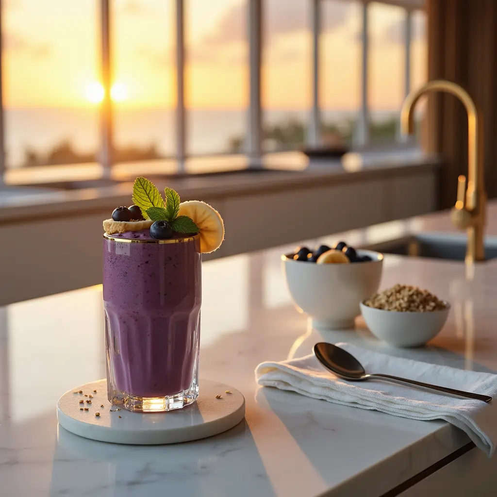 blueberry-smoothie-nutrition-breakdown Calorie and nutrition breakdown of blueberry and Greek yogurt smoothie