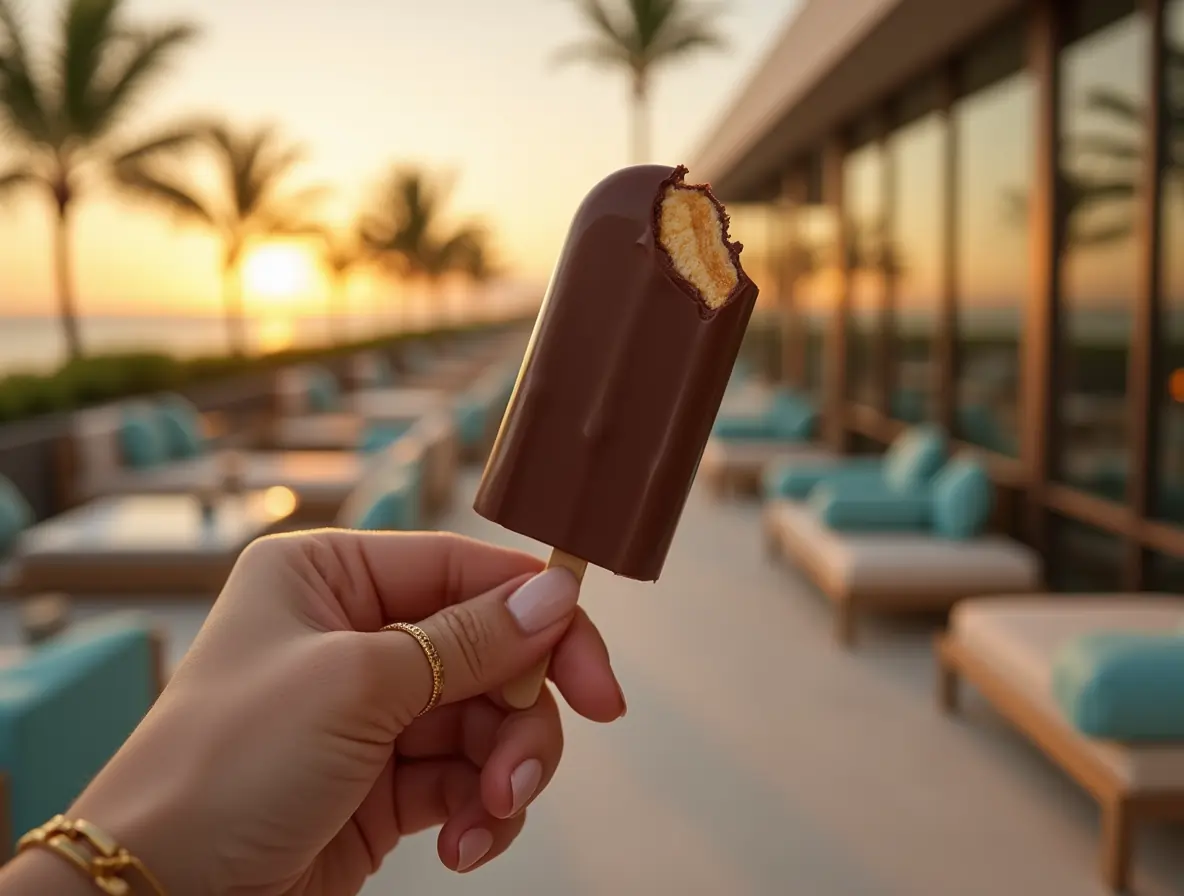 chocolate-ice-cream-bar-caramel chocolate ice cream bar with caramel center