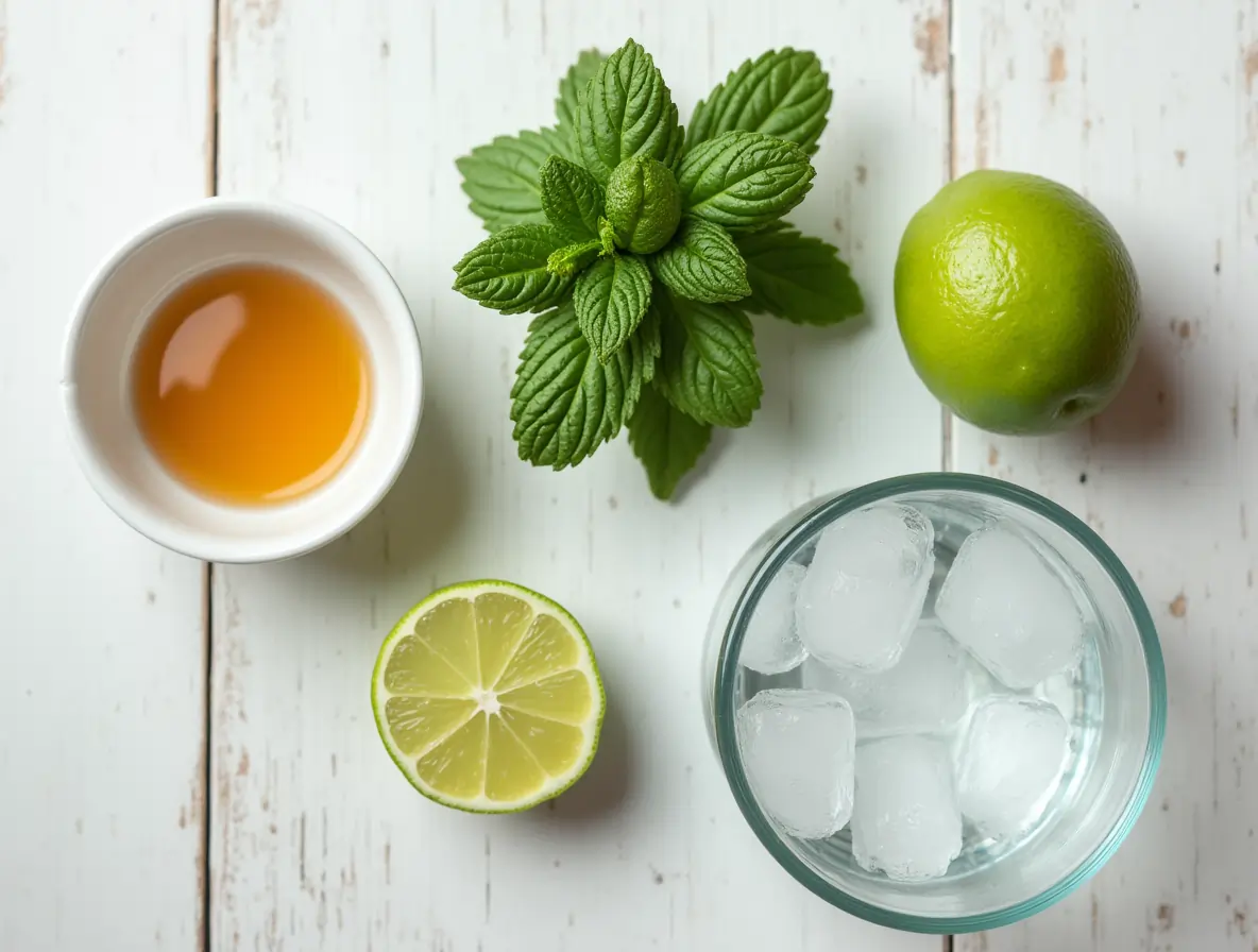 hugo-spritz-ingredients hugo spritz mocktail ingredients elderflower mint lime