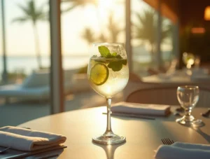 hugo spritz recipe mocktail with lime and mint