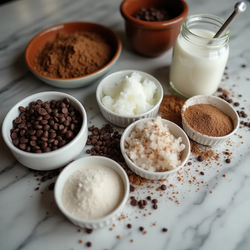Java chip frappuccino ingredients laid out on kitchen counter All you need to make a frappuccino at home
