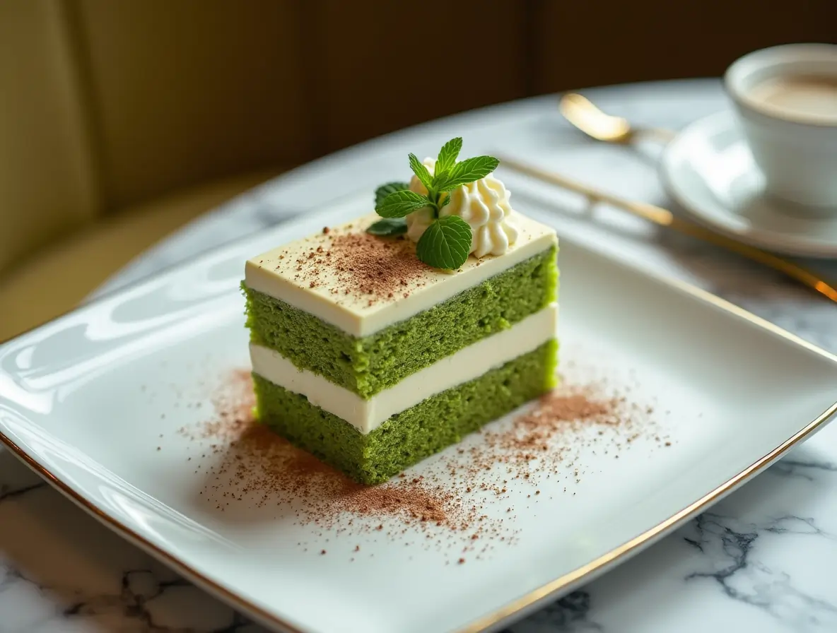 strawberry-matcha-tiramisu-jar Strawberry matcha tiramisu layered in a jar