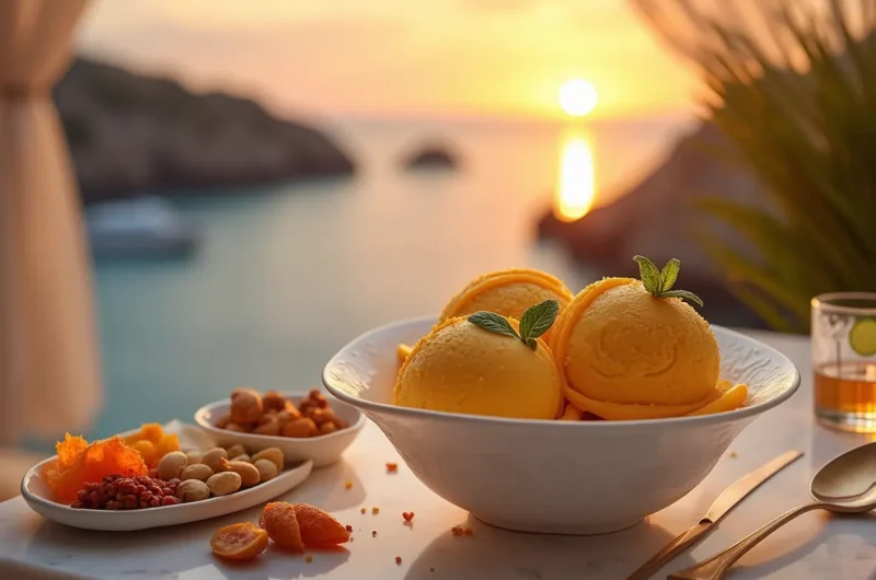 No-Churn Creamy Mango Ice Cream