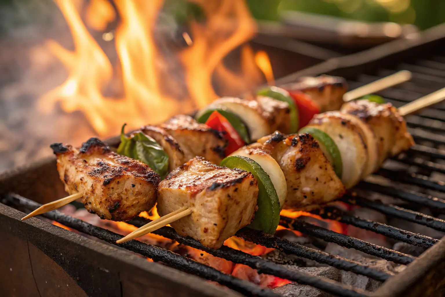 bbq-chicken-kebabs-grill barbecue grilled chicken kebabs